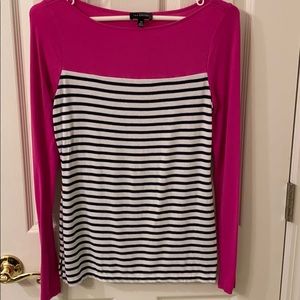 The Limited Color block striped shirt